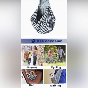 Dog and Cat Sling Carrier. Hands Free and  Reversible for medium pets.